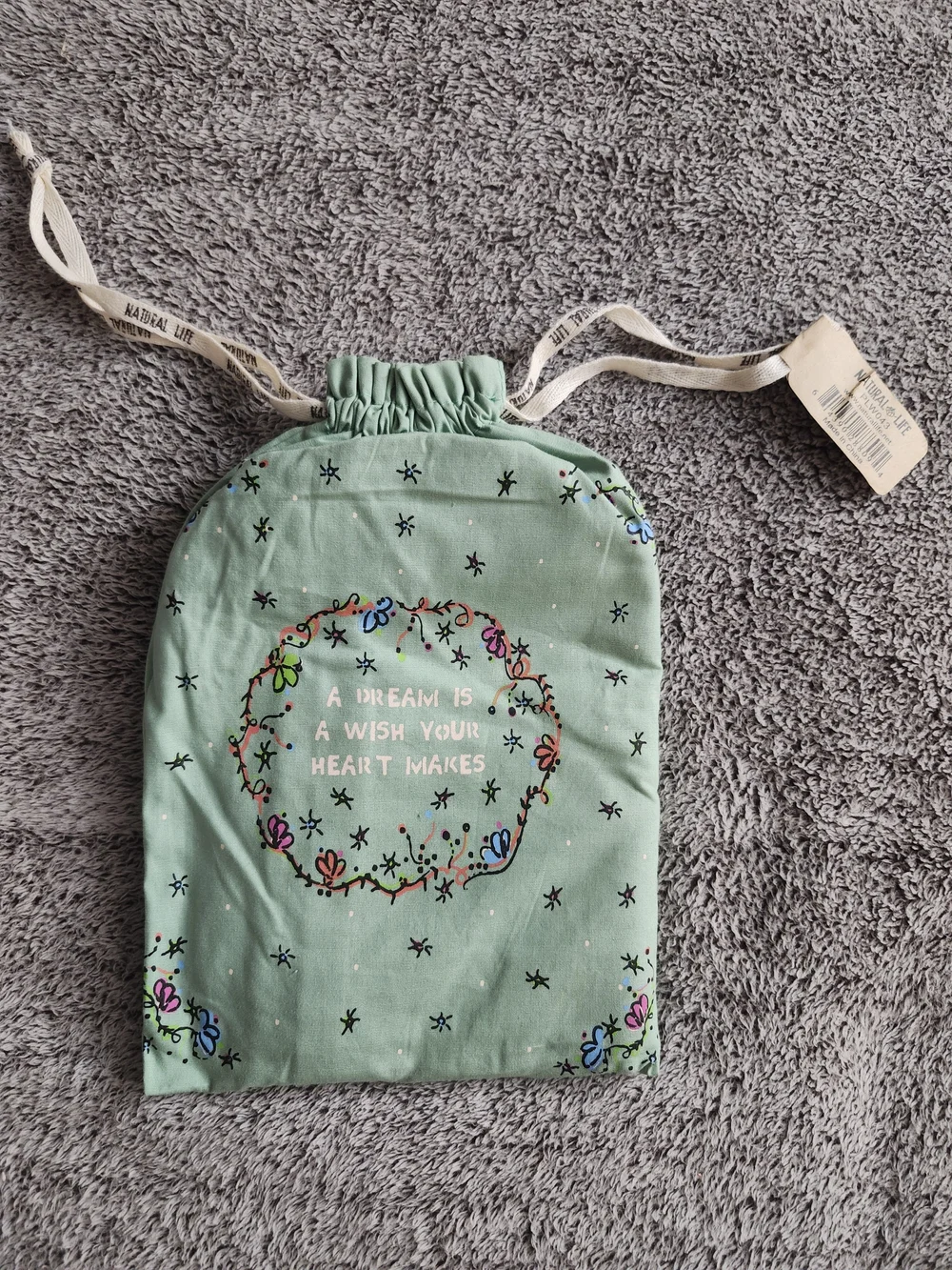 BRAND NEW NATURAL LIFE Pillow Sham In Natural Life Sham Pouch - Picture 2 of 2